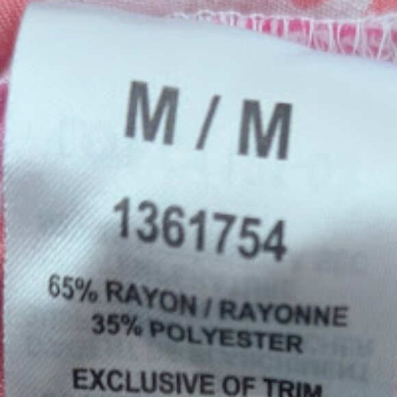 TAHARI  Pink and White Printed Blouse - Picture 6 of 6